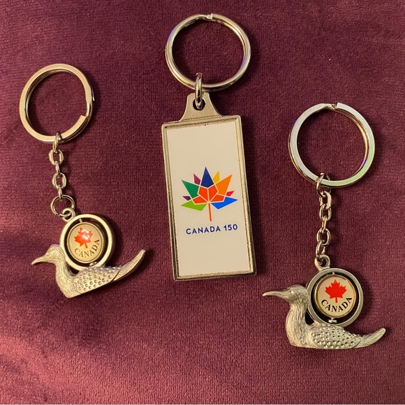🎁 Free with Purchase ~ Silver Vintage Keychains (Vintage Canada) - Picture 1 of 1